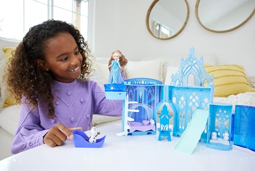 Storytime Stackers Elsa Ice Palace Stackable Castle Doll House with Small Doll & 8 Pieces U326939