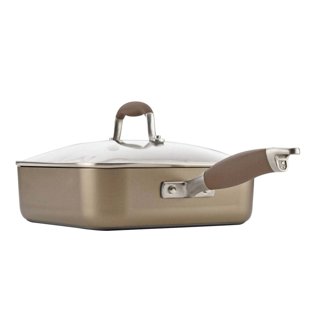 Hard-Anodized Nonstick 4-Quart Covered Square Saute S51338