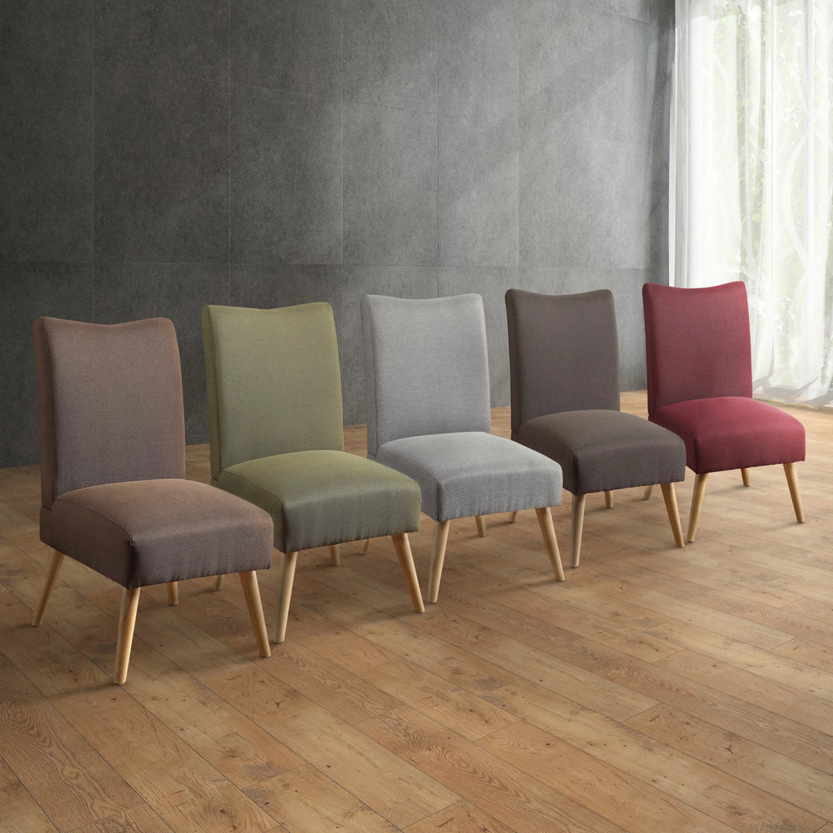 Mid-Century Fabric Accent Chair X253