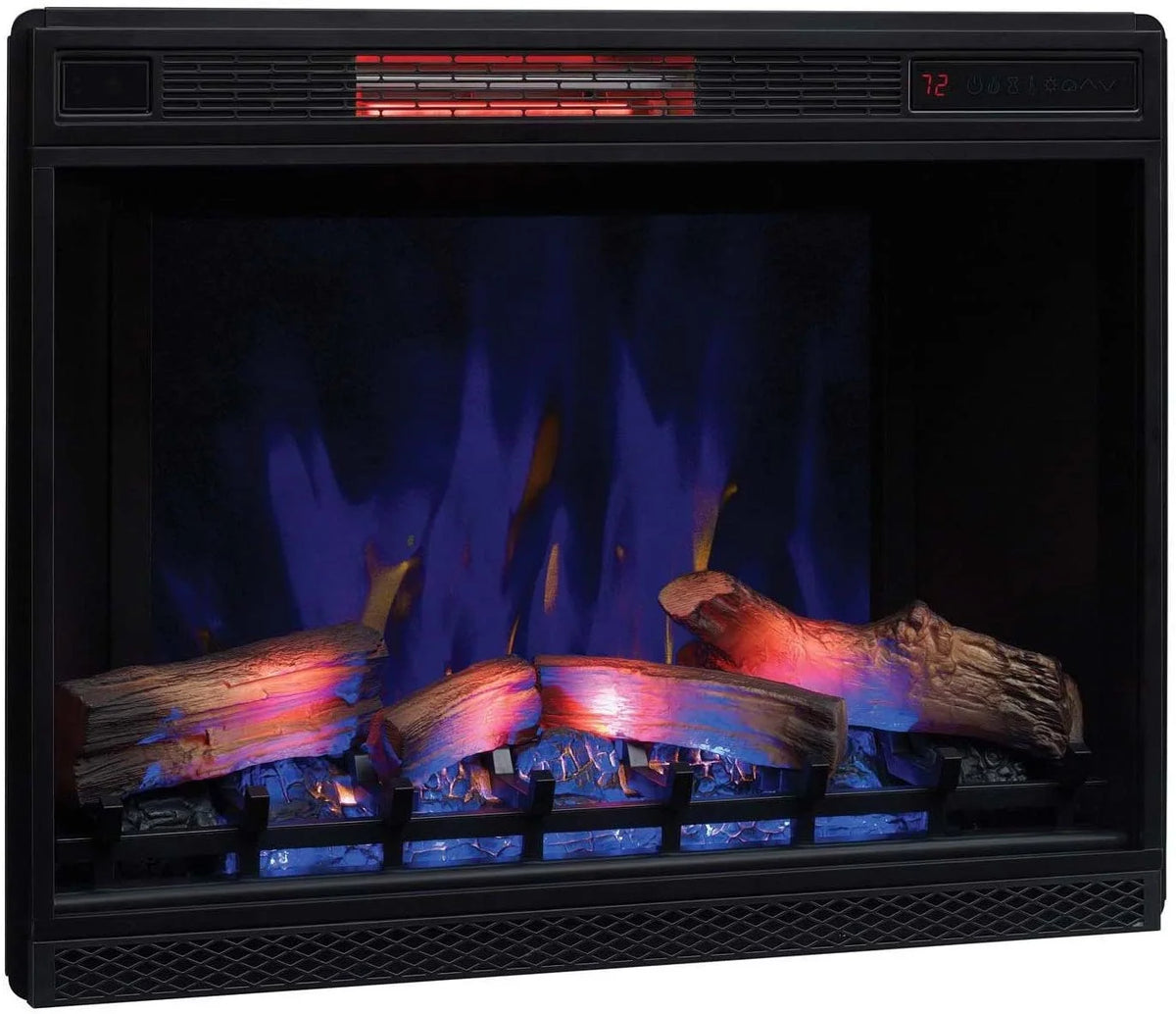 33" Black Infrared Quartz Electric Fireplace Insert K311