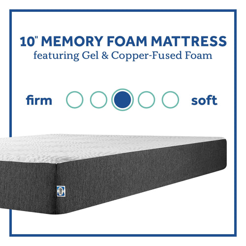 10-Inch Medium Memory Foam Mattress Twin B548