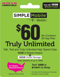 $60 Unlimited Talk Text Data Plan T1338
