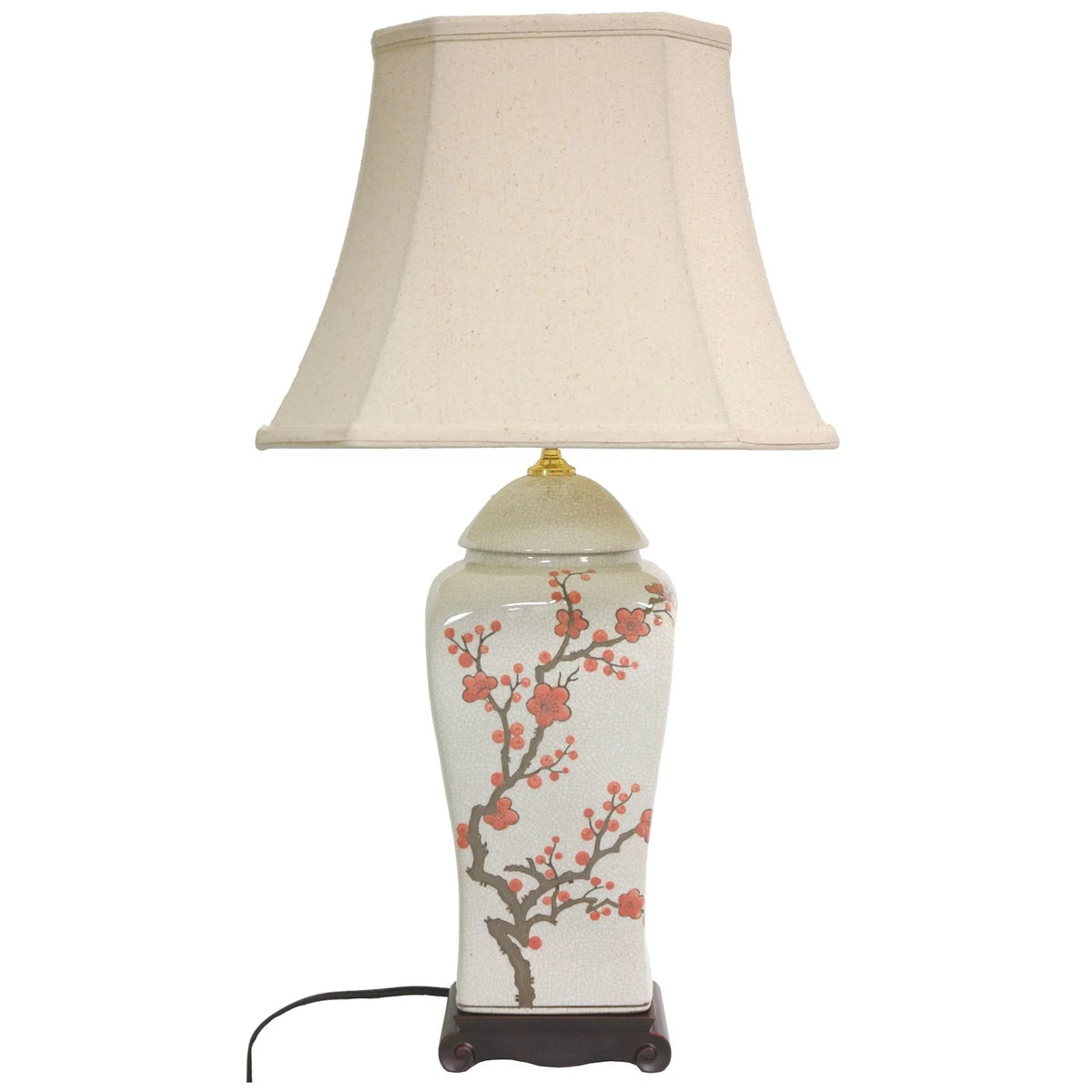 26" Cherry Blossom Porcelain Table Lamp C88888