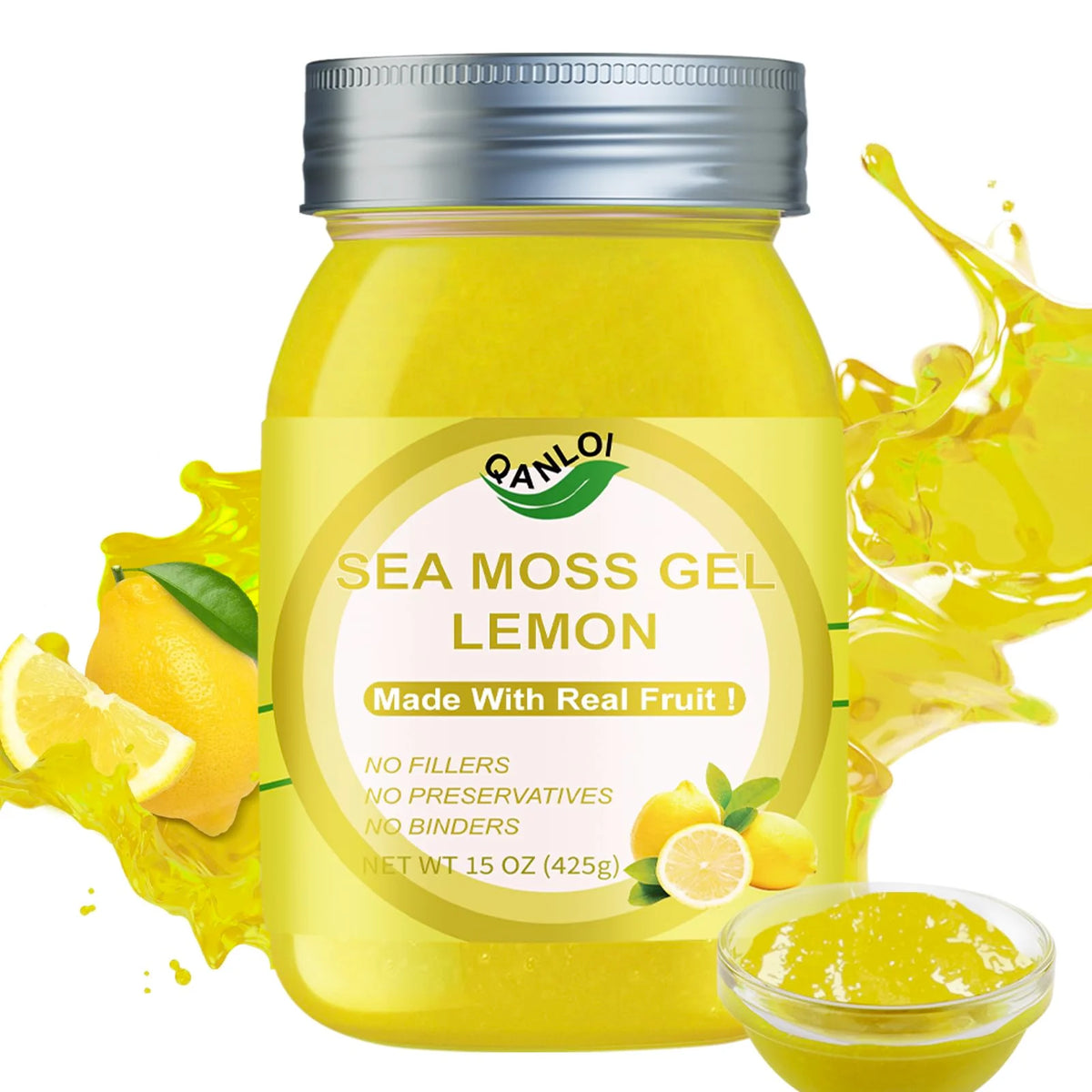 Organic Sea Moss Gel 15 oz Lemon F3821