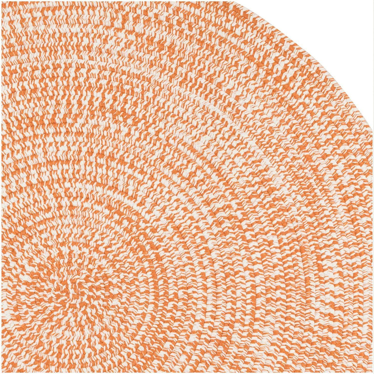 Rusted Orange Round Tweed Rug F363