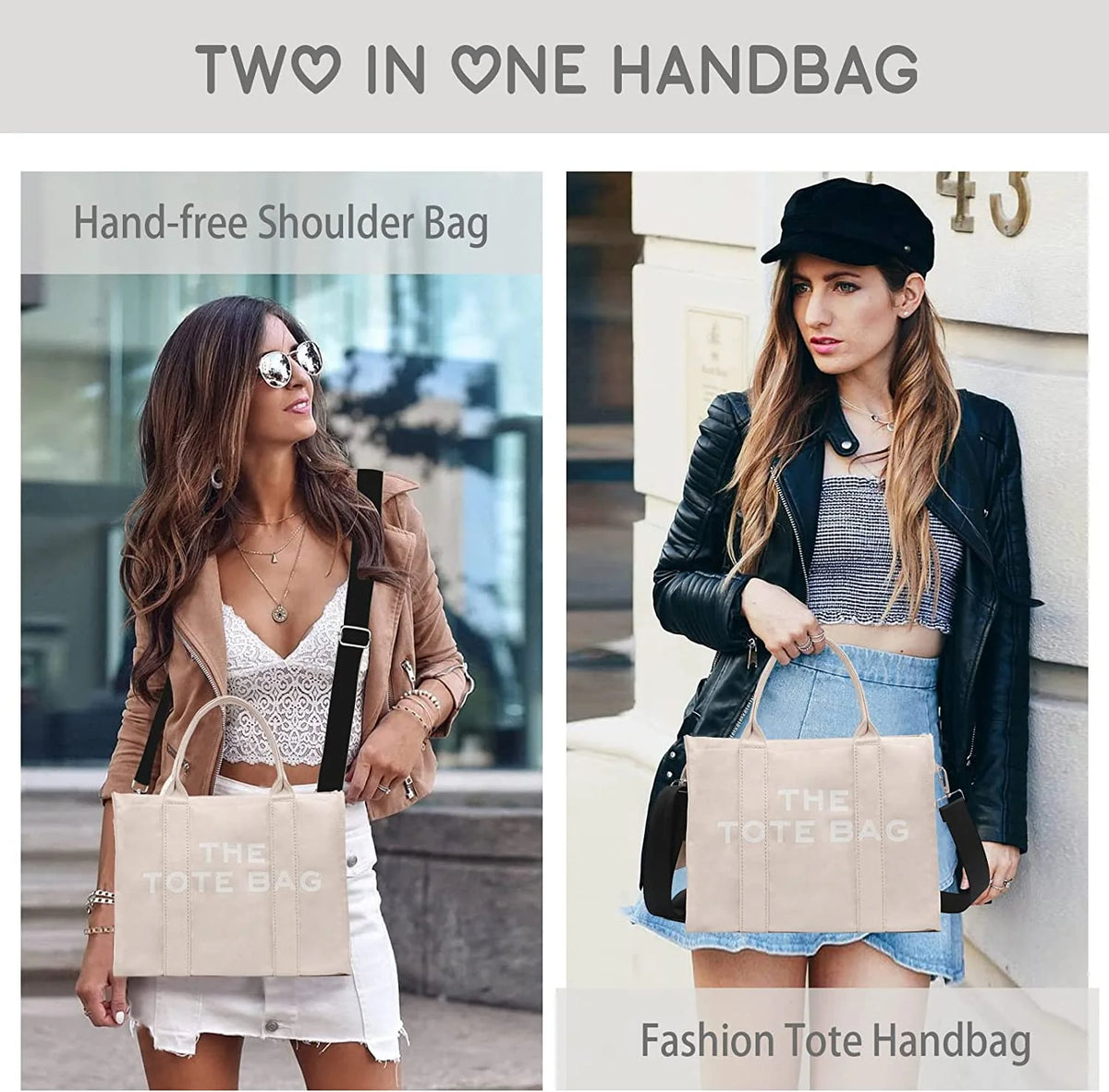 Canvas Tote Bag with Zipper V4576