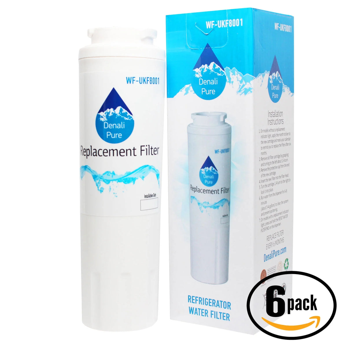 6-Pack Replacement Water Filter Cartridge Q230365