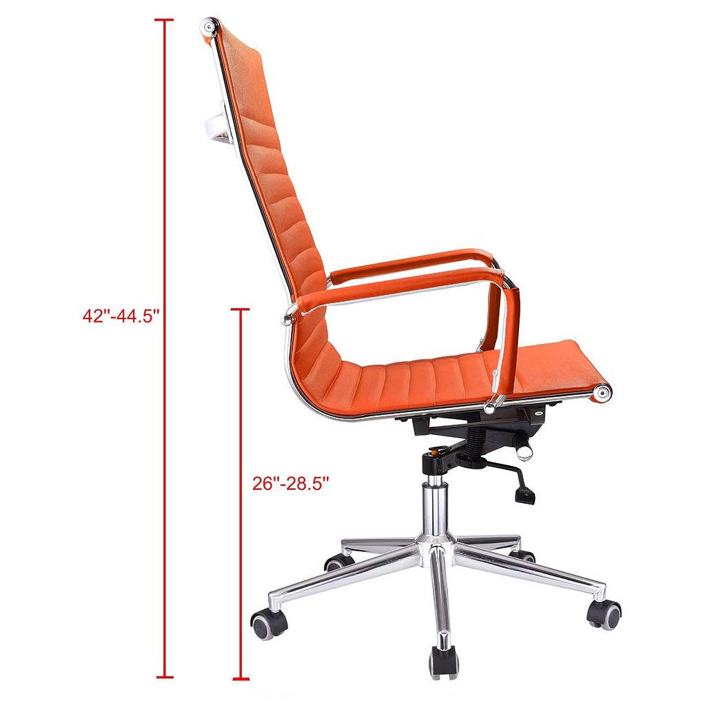 Orange XL High Back PU Leather Swivel Office Chair T1600