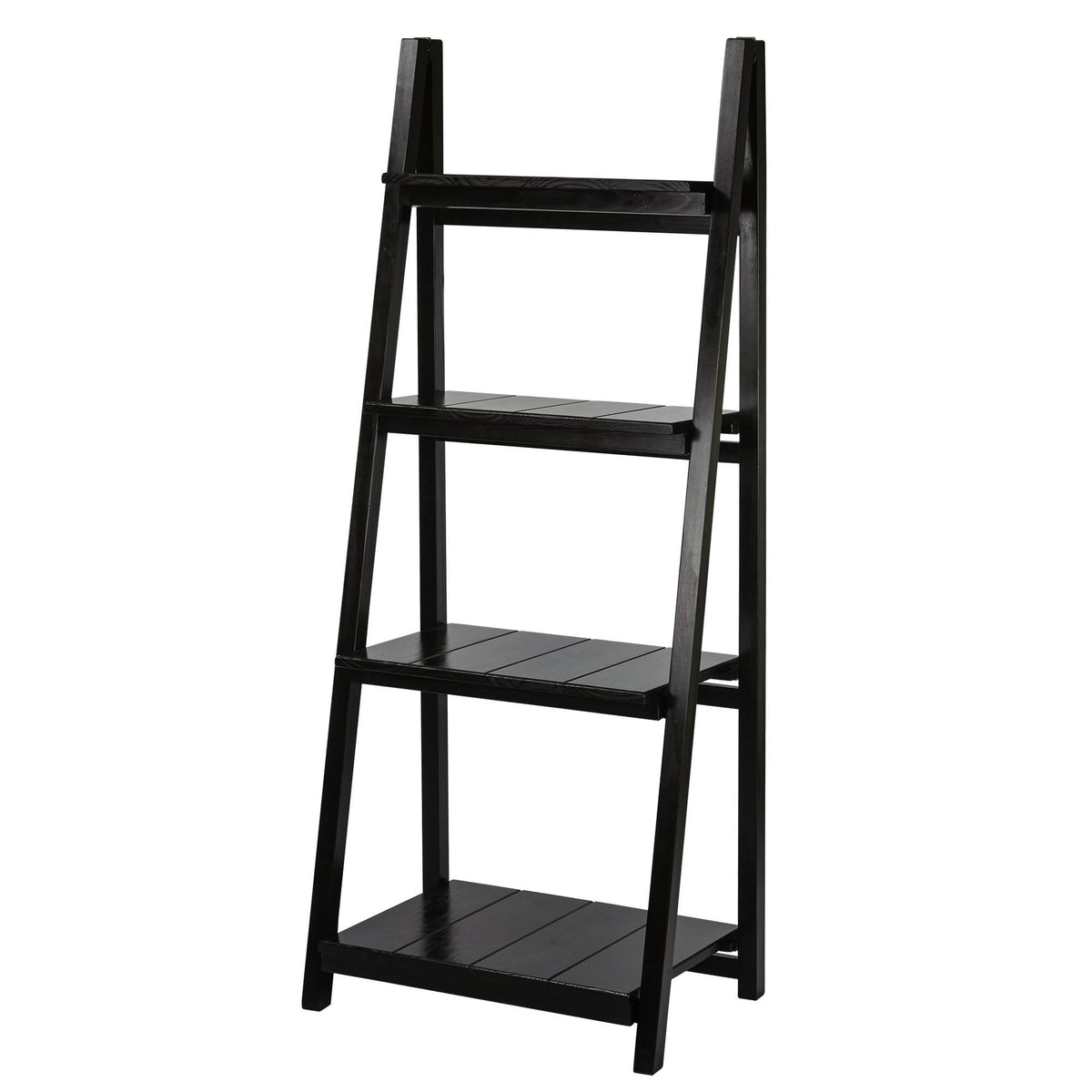 Black 4-Shelf Folding Bookcase L1910