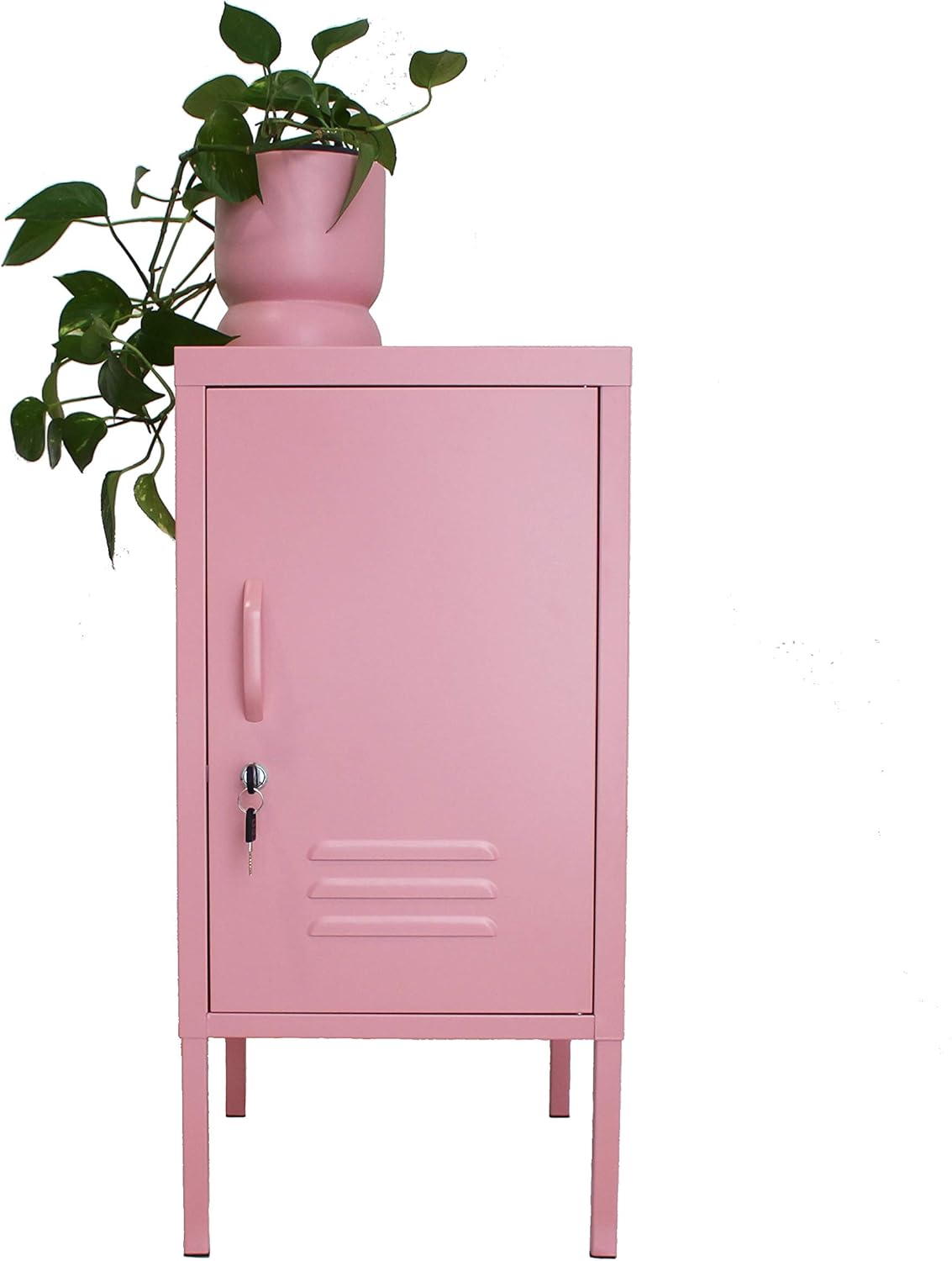 Navy Metal Locker End Table T420657