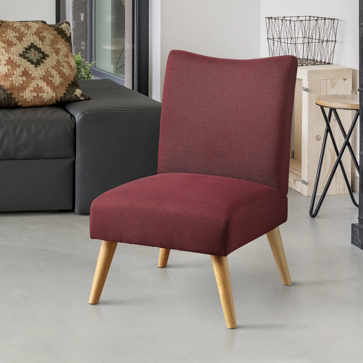 Mid-Century Fabric Accent Chair X253