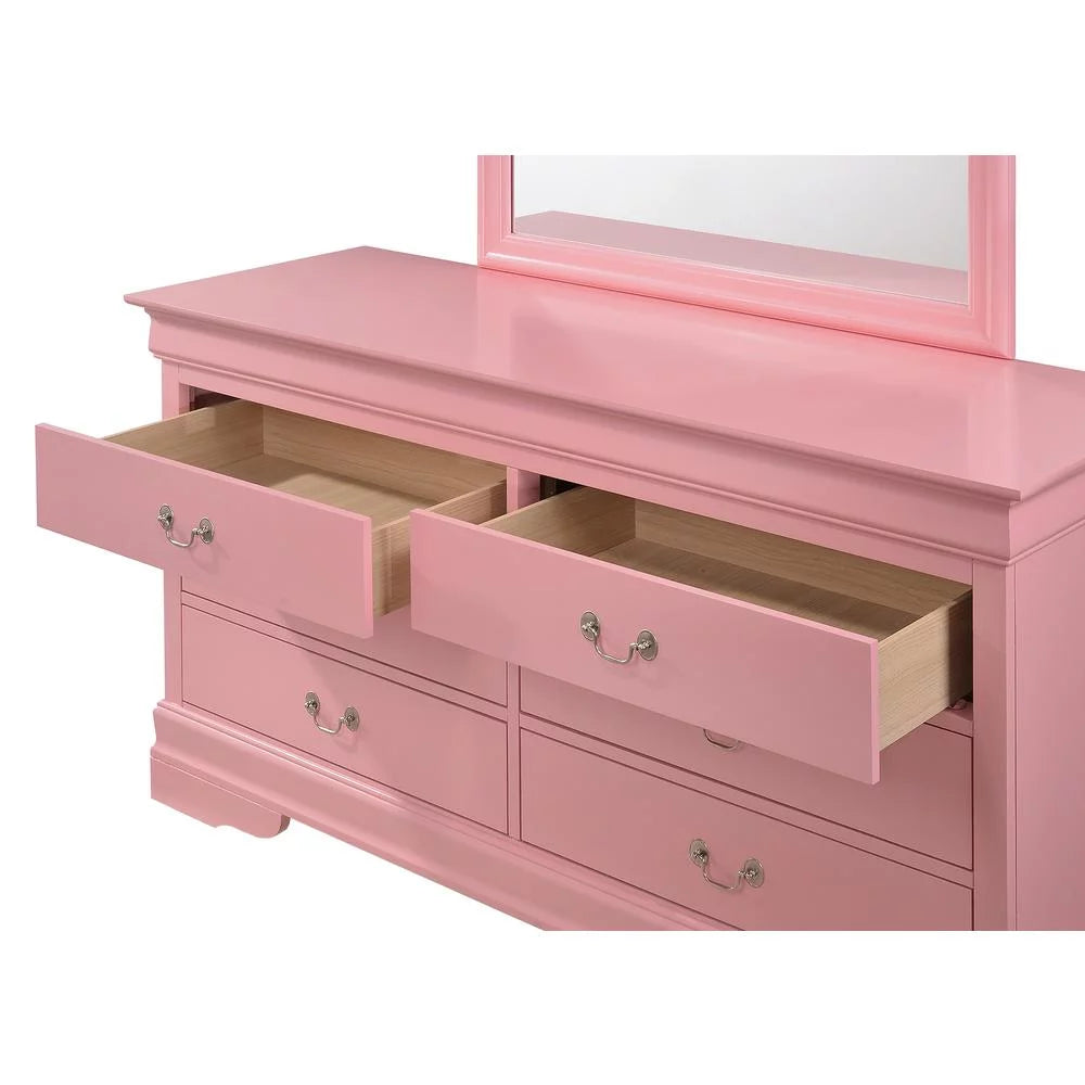 Pink 6 Drawer Double Dresser D906772