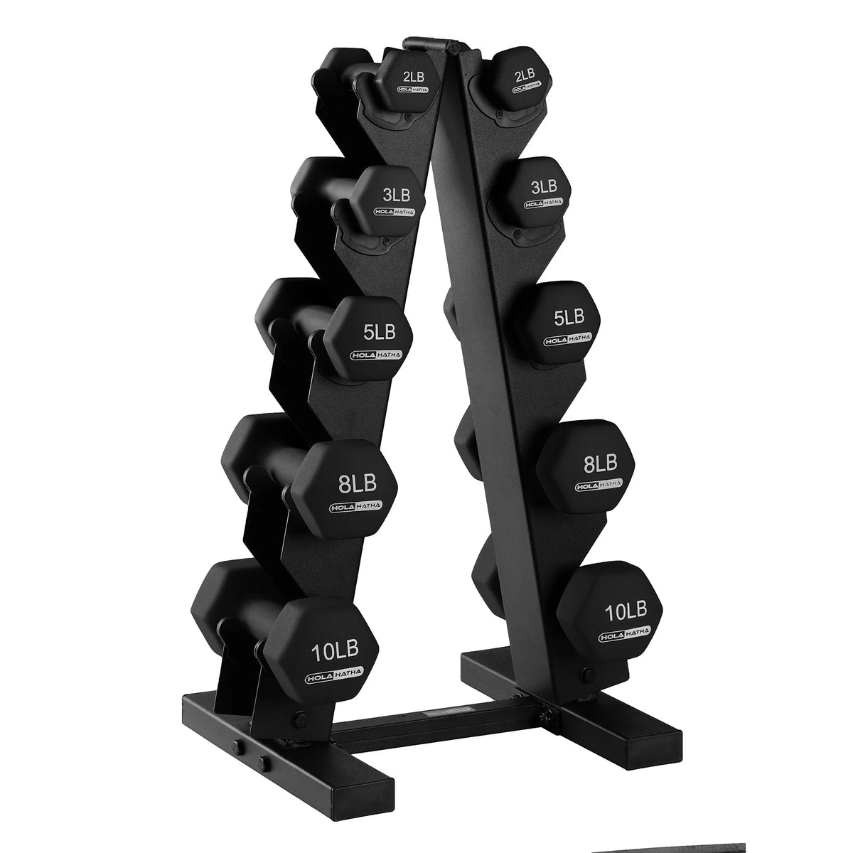 3, 5, and 8 Pound Dumbbell Hand Weight Set with Storage Rack P4538