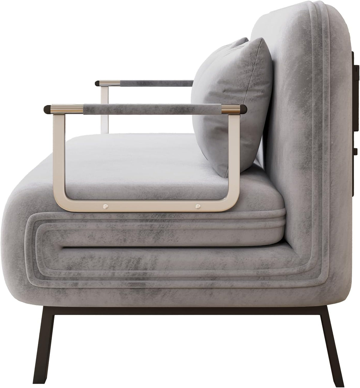 Folding Chair Bed Convertible Sleeper Sofa with Adjustable Backrest and Pillow Y60511