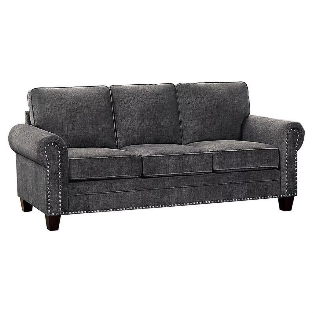 Dark Gray Microfiber Sofa A648466