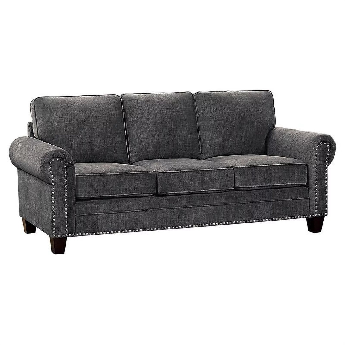 Dark Gray Microfiber Sofa A648466