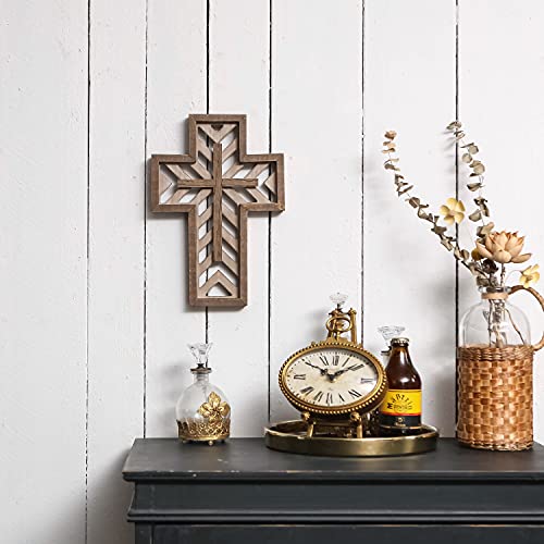 12 Inch Handmade Rustic Wooden Wall Cross G471