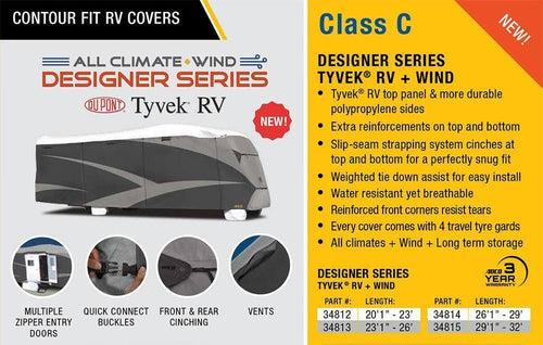 26&1x22-29& Tyvek Plus Wind RV Cover P963