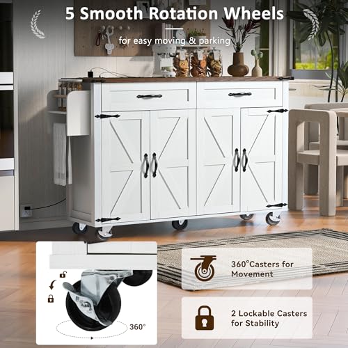 Black Rolling Kitchen Island with Drop Leaf N27707