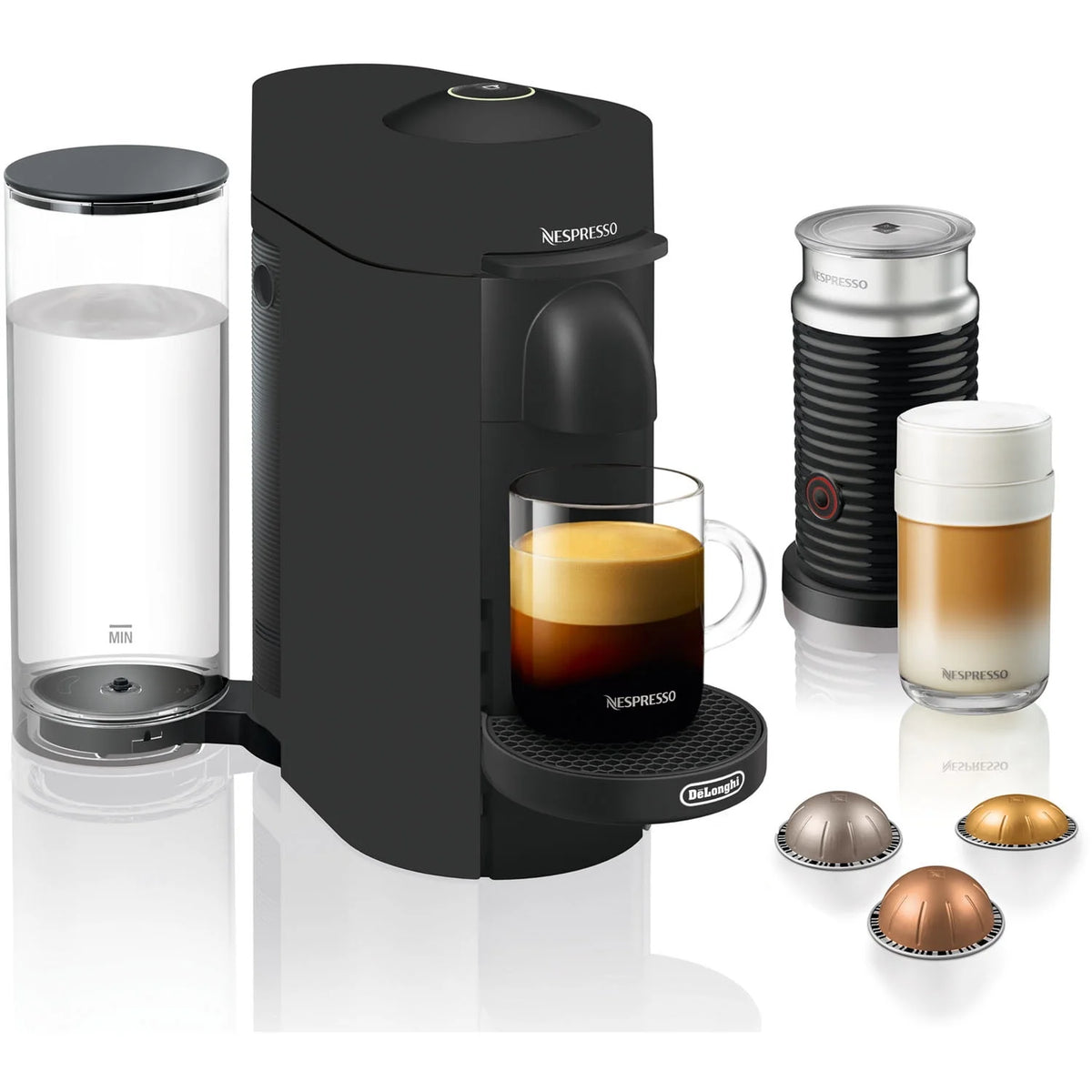 Black Matte Coffee and Espresso Machine Q928