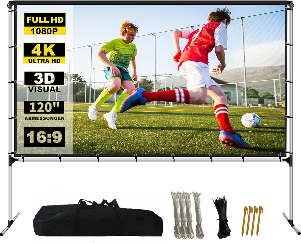 120 Inch Foldable Projector Screen with Stand I42736