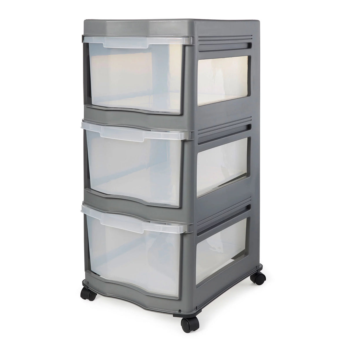Gray 3 Shelf Plastic Storage Organizer F346