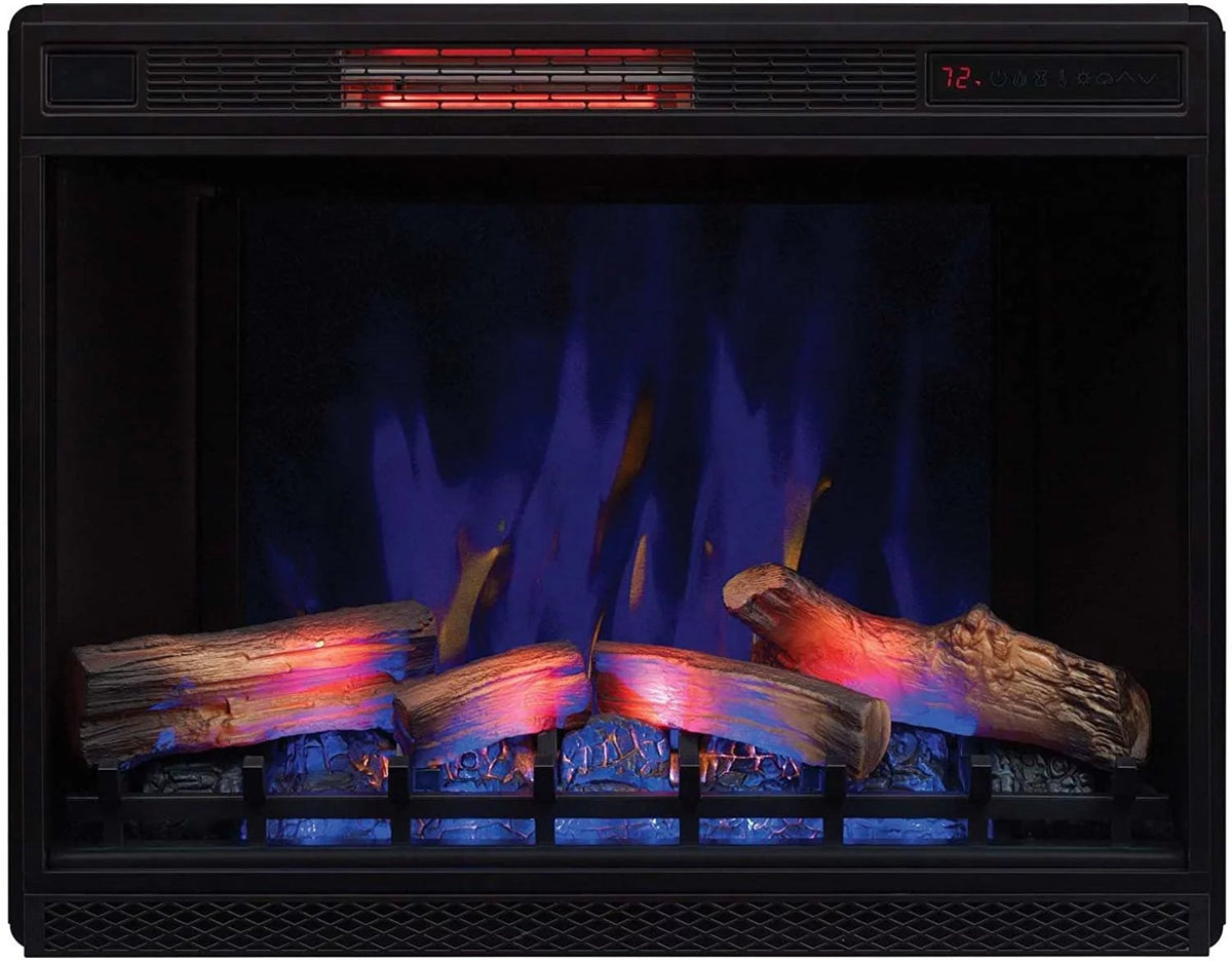 33" Black Infrared Quartz Electric Fireplace Insert K311