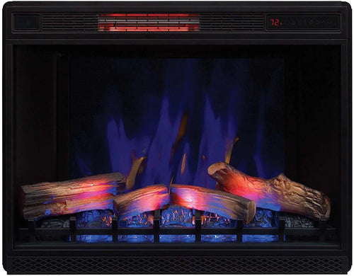 33" Black Infrared Quartz Electric Fireplace Insert K311