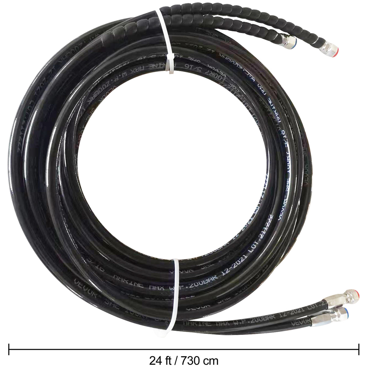 Hydraulic Steering Hose Kit, 2 Pcs 24 ft Boat Hose Kit K970001