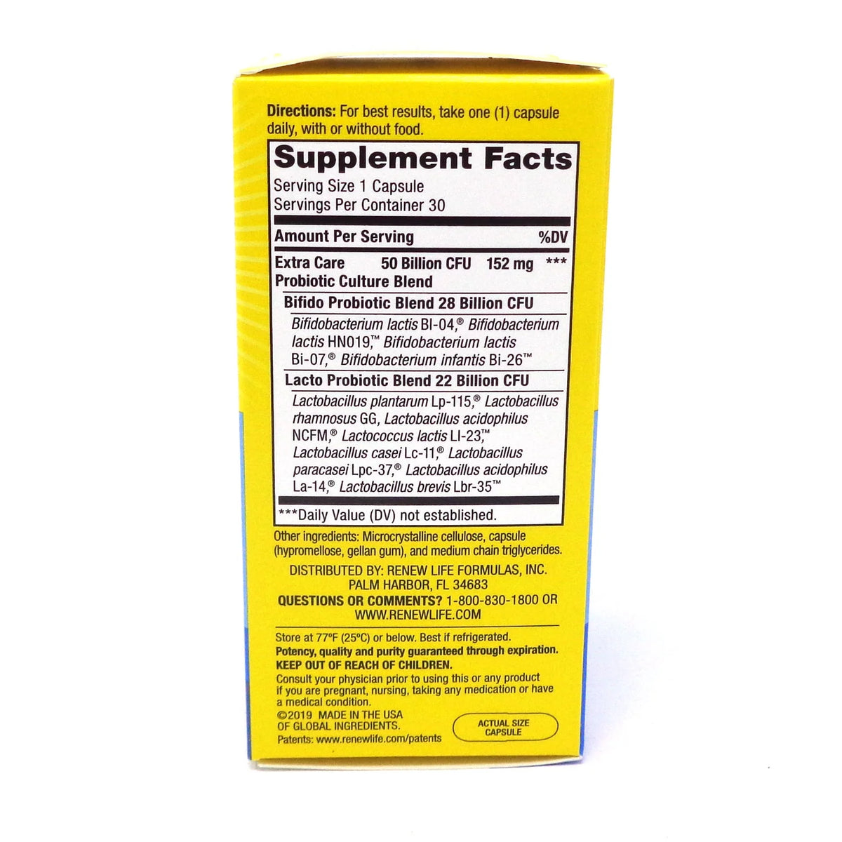 30 Vegetarian Capsules Probiotics 50 Billion Y8710