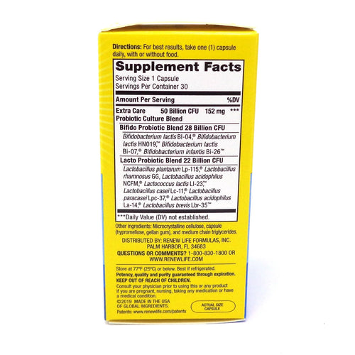 30 Vegetarian Capsules Probiotics 50 Billion Y8710