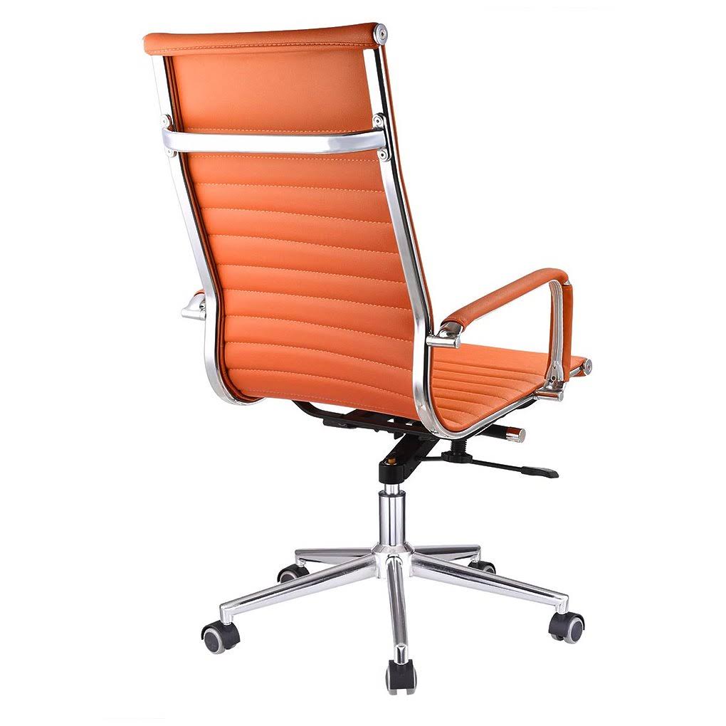 Orange XL High Back PU Leather Swivel Office Chair T1600