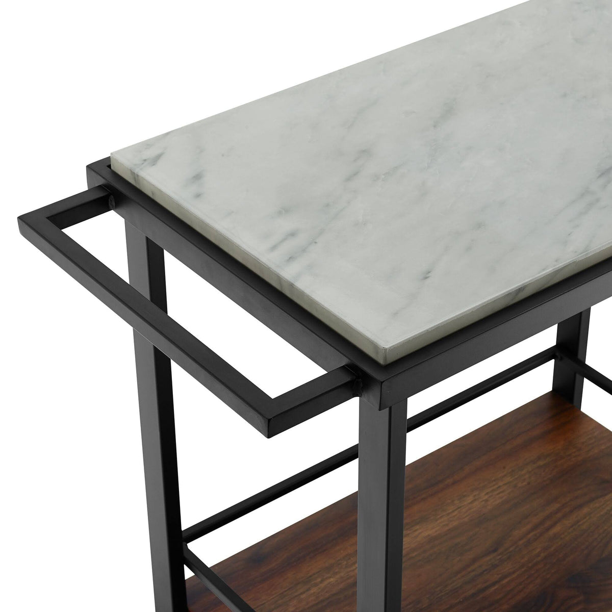 34 inch Black Marble Serving Bar Cart G890894