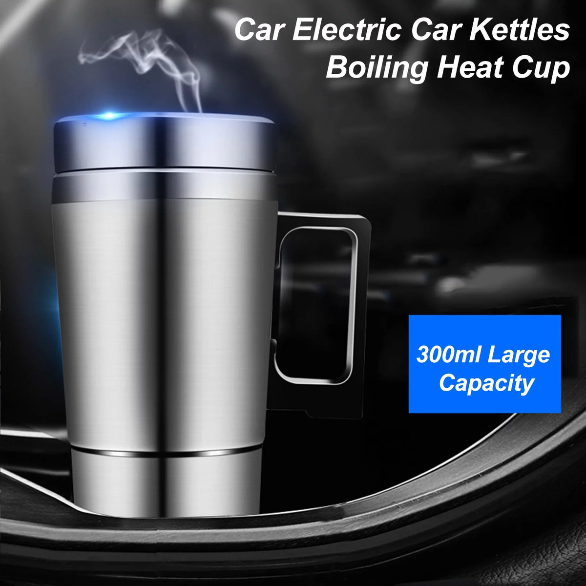 300ml 24V Stainless Steel Electric Car Kettle T3025