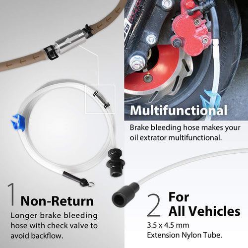 10.5 Liter Pneumatic/Manual Oil Extractor/Vacuum Pump Oil Changer with Brake Fluid Hose X307