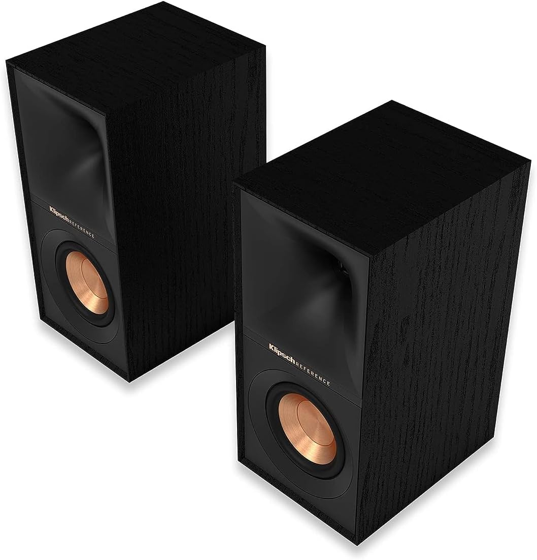 Black Bookshelf Speakers with 4” Woofers F55138