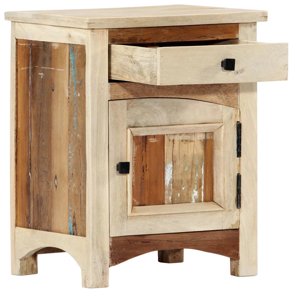 Bedside Cabinet Solid Reclaimed Wood G489