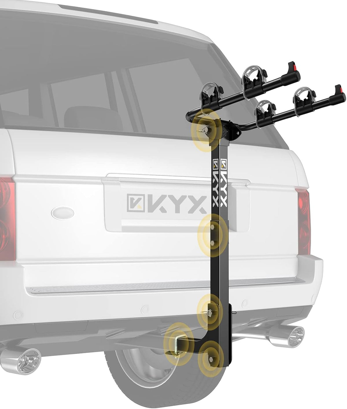 2 Bike Hitch Rack with 2 in. Hitch, 143LBS Capacity Steel Frame, Black Z4720
