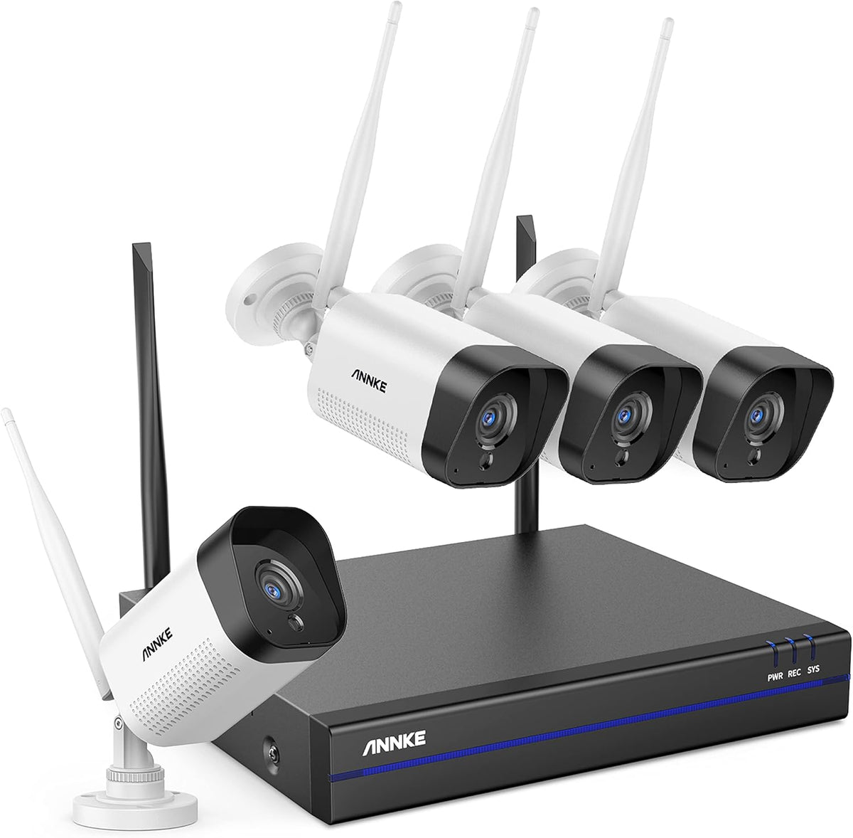 3MP Wireless Security Camera System 8 Channel 4 Cameras M23847