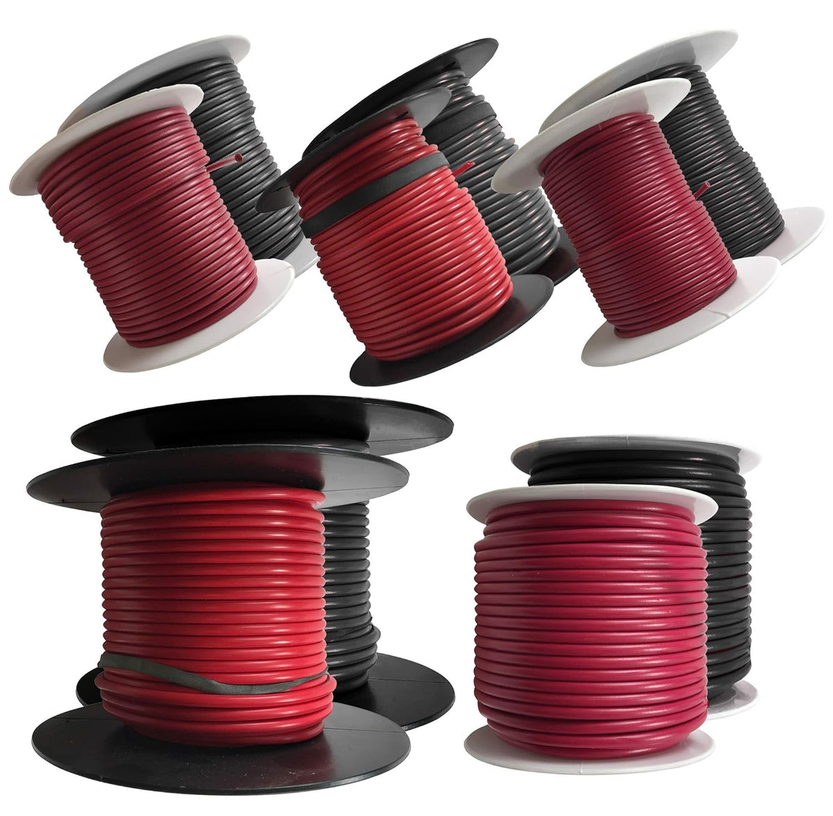 10 Spools Black & Red Primary Wire 100 FT Stranded Copper Kit G97804