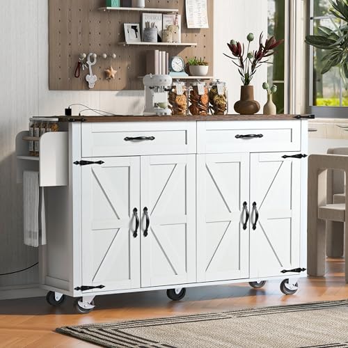 Black Rolling Kitchen Island with Drop Leaf N27707