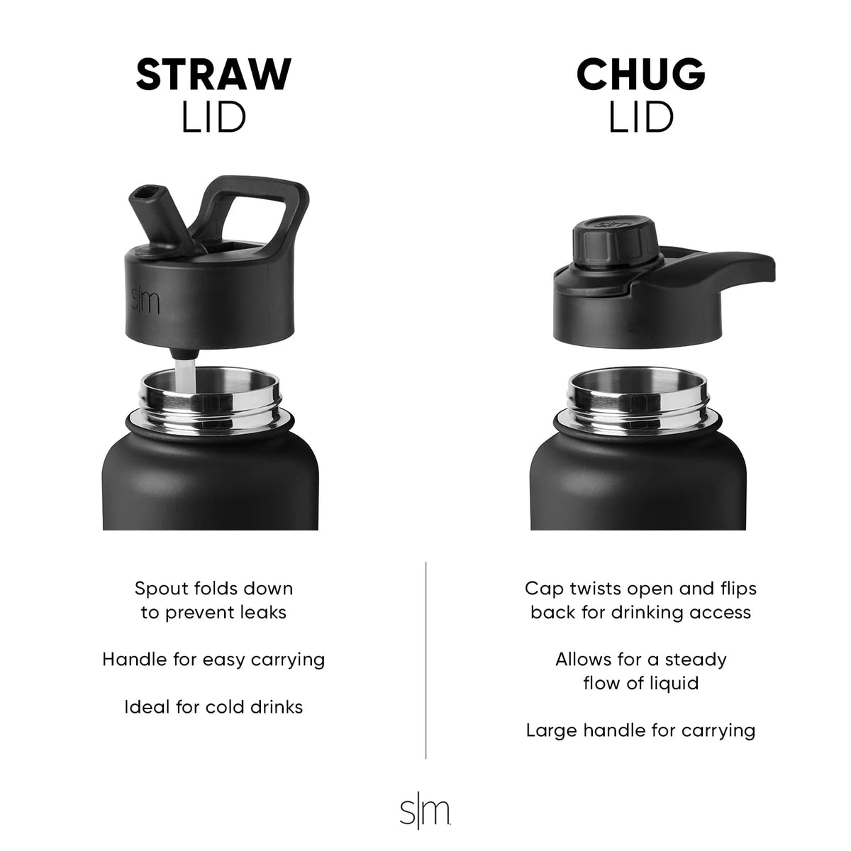 32oz Vacuum Insulated Stainless Steel Water Bottle with Straw and Chug Lid E2969