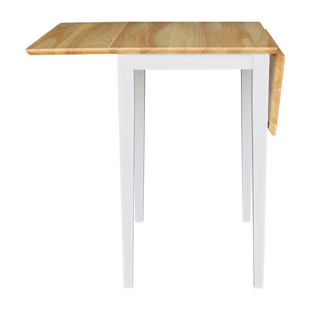 Small Dropleaf Table in White and Natural Y9677