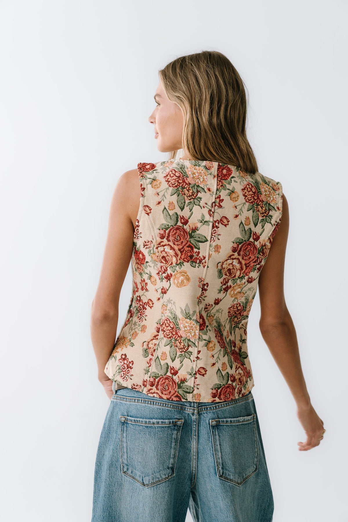 Joanna Floral Vest I71030