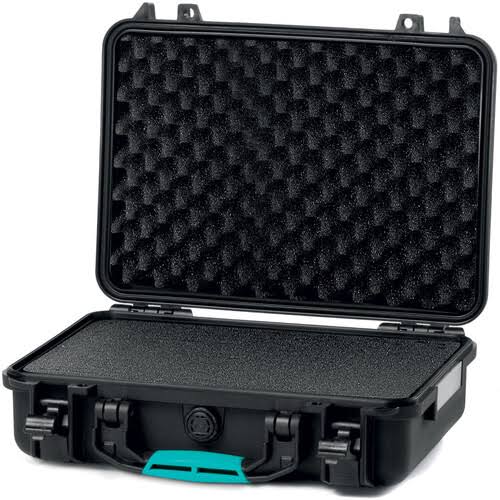 Black Resin Hard Case with Cubed Foam H586