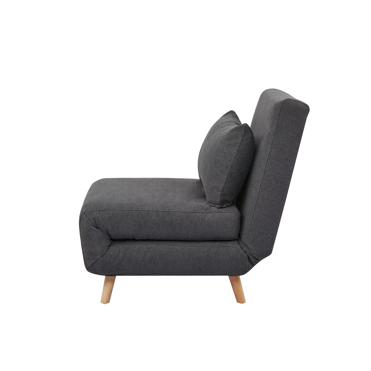 Dark Gray Futon Chair Set of 2 K283