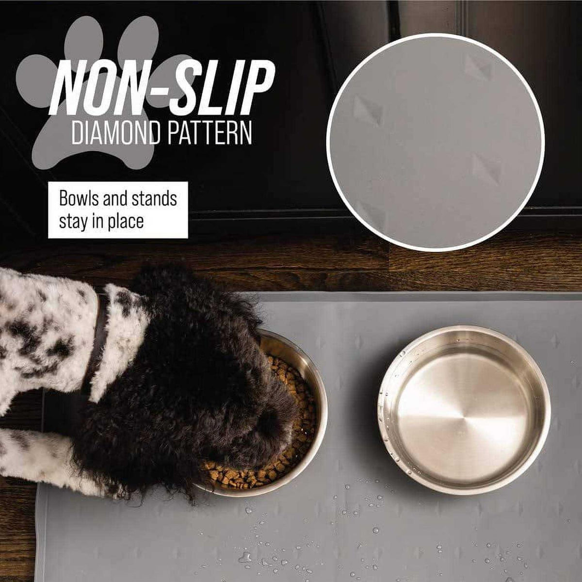 Splash Mat Dog Food Mat with Tall Lip Y943