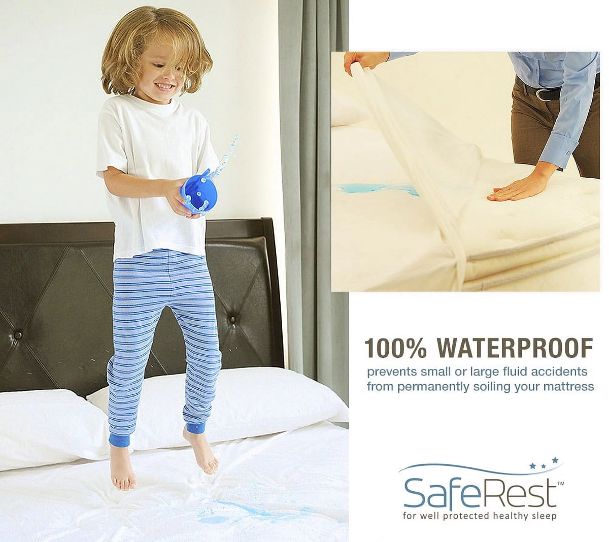 Waterproof Cotton Terry Queen Mattress Encasement E2690