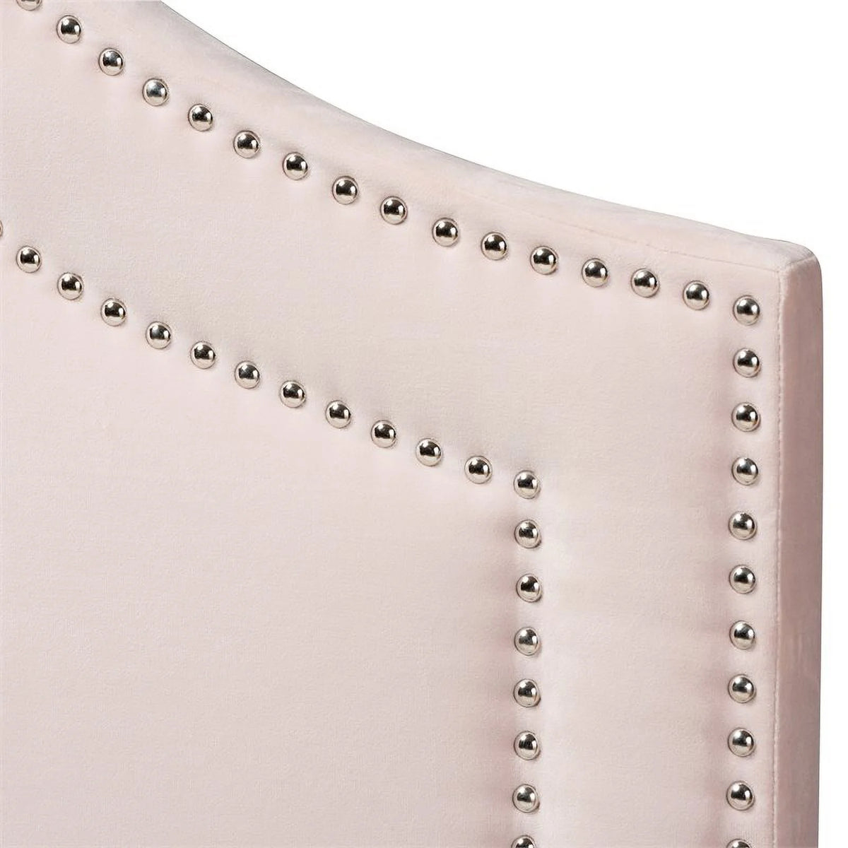 Pink Velvet Wood Queen Headboard L245850