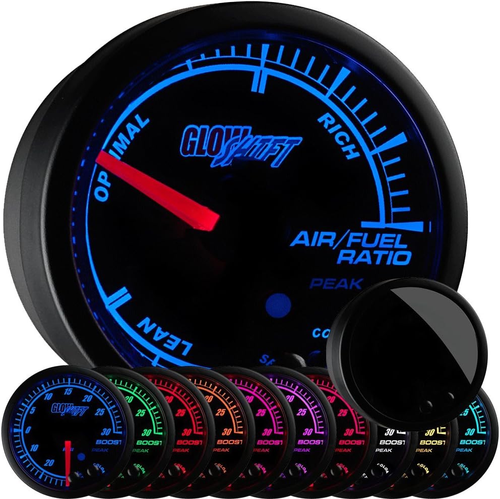 Black Dial Tinted Lens 2-1/16 52mm Air/Fuel Ratio Gauge N6123